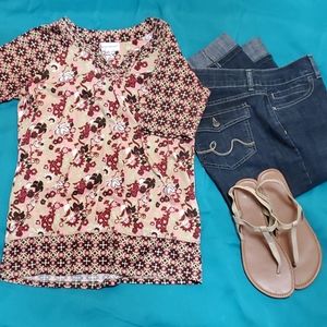 Blue Jean cuffed capris 101